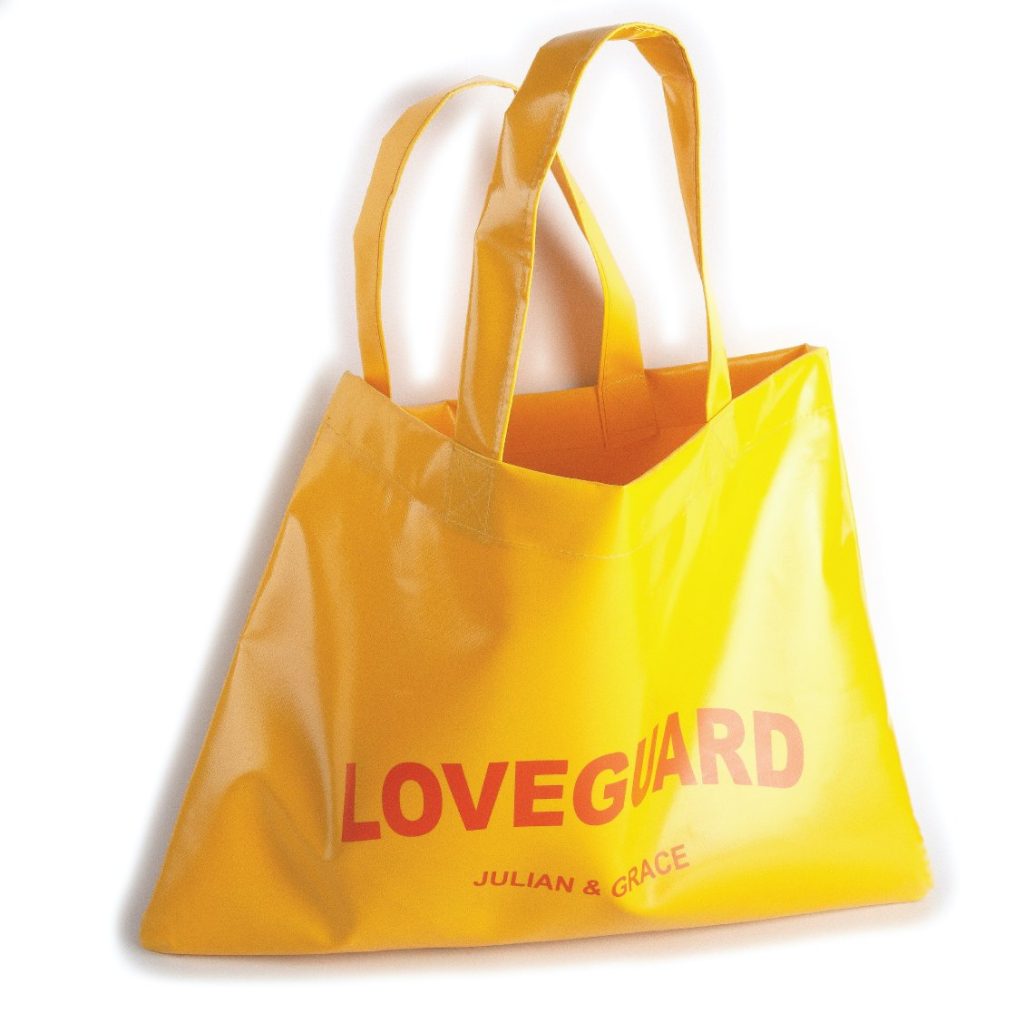 Saco tote amarelo LOVEGUARD